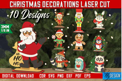 Christmas Decorations Bundle | Gift |  Figurine | Table Statuette |CNC