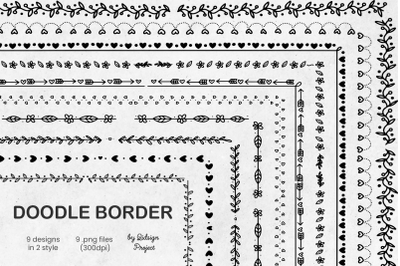 10 Doodle Border, Doodle Frames, Cute Border, Page Border