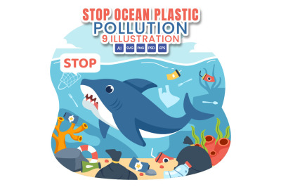 9 Stop Ocean Plastic Pollution Illustration