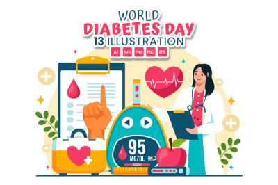 13 World Diabetes Day Illustration