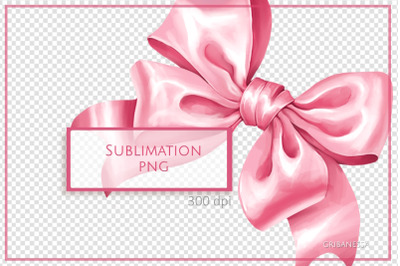 Pink Bow PNG | Sublimation design