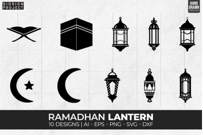 10 Ramadan lantern Svg, Ramadhan Svg, Ramadan Mubarak Svg