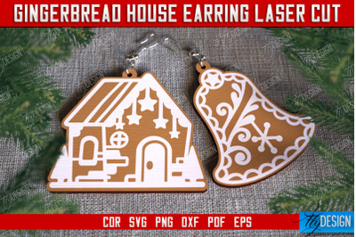 Gingerbread House Earrings | Christmas Earrings | Jewelry