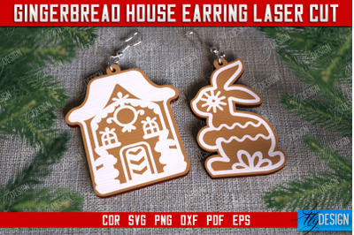 Gingerbread House Earrings | Christmas Earrings | Jewelry