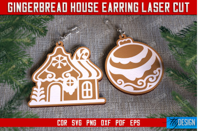 Gingerbread House Earrings | Christmas Earrings | Jewelry