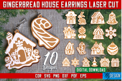 Gingerbread House Earrings Bundle | Christmas Earrings | Jewelry