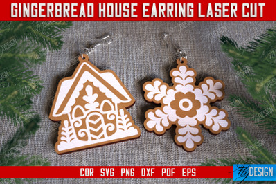 Gingerbread House Earrings | Christmas Earrings | Jewelry