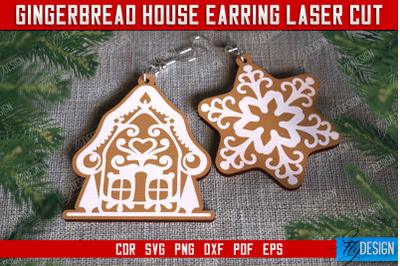 Gingerbread House Earrings | Christmas Earrings | Jewelry