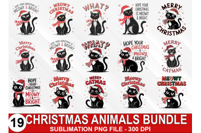 Christmas Animals Sublimation Bundle