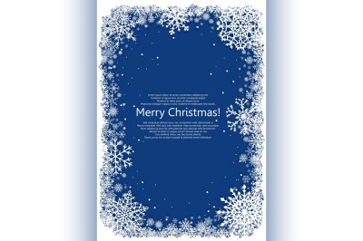 Vector set of blue Christmas frames