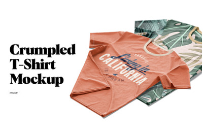 Crumpled T-shirt Mockup