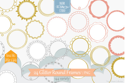 Round Frames | Hand Drawn Circle Border &amp; Decorative Label