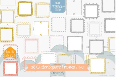 Square Frames | Hand Drawn Border &amp; Decorative Label