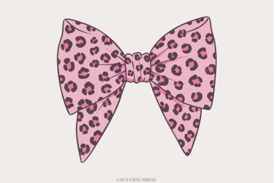 Coquette Bow Png, Leopard Girly Bow Design, Game Day Sublimation Png,