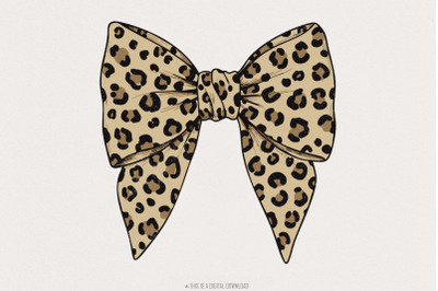 Coquette Bow Png, Leopard Girly Bow Design, Game Day Sublimation Png,