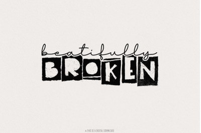Beautifully Broken Png, Motivational png, Inspirational Quotes, png Fi
