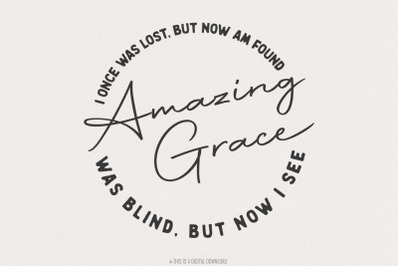 Amazing Grace PNG, Christian PNG Sublimation Design, Faith Shirt Clipa