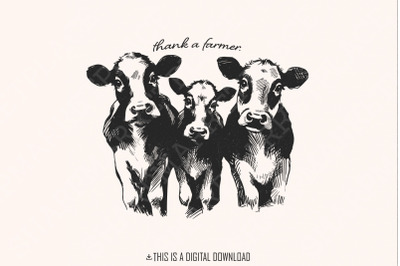 Thank a Farmer PNG, Digital Download, pngSublimation, Sublimation Down