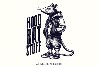 Hood Rat Stuff Digital Download, Printable Graphic, Transparent PNG, T