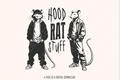 Hood Rat Stuff Digital Download, Printable Graphic, Transparent PNG, T