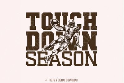 Touchdown Season PNG, Football Mom png, Game Day PNG, Glitter Football