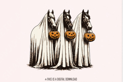 Halloween Horse PNG, Spooky Horse Png, Funny Halloween Png, Cute Horse