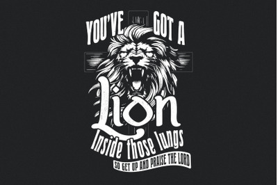 Christian PNG Sublimation Designs, Lion in Lungs Png, Jesus Png, Relig