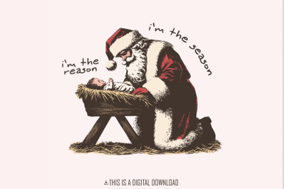 Jesus is the Reason Png, Christian Christmas Png, Merry Christmas Png,