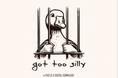 Silly Goose PNG, Goose png, Got Too Silly Humor Download, Funny Animal