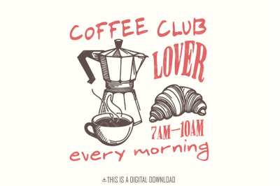 Coffee Club Lover PNG, Trendy Coffee PNG, Coffee Lover PNG, Iced Coffe