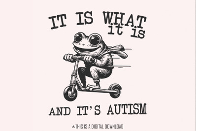 It Is What It Is And It&#039;s Autism PNG, Funny Raccoon Meme, Trash Panda,