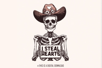 I Steal Hearts Png, Skeleton Valentine, Funny Valentine png, Sublimati