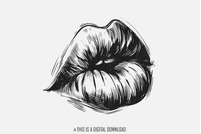 Lips Sublimation Design, Print Lips, Retro Valentine Clip Art, Instant