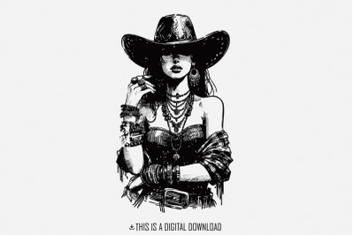 Retro Sublimation Download, Sublimation Png, Digital Download, Cowgirl