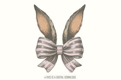 Bunny Easter Coquette PNG&2C; Easter Bunny Shirt Design&2C; Happy Easter PNG