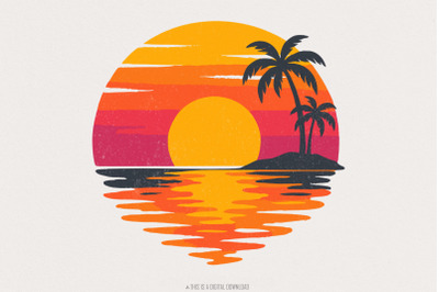 Chasing Sunsets PNG, Summer png, Vintage Sublimation, Retro Beach Shir