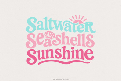 Saltwater Seashells Sunshine Png&2C; Summer png&2C; Beach png&2C; Vacation png&2C;