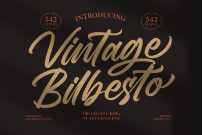 Vintage Bilbesto - Modern Brush Font
