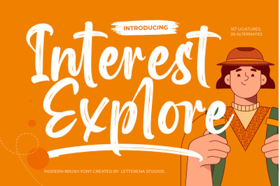 Interest Explore - Modern Brush Font