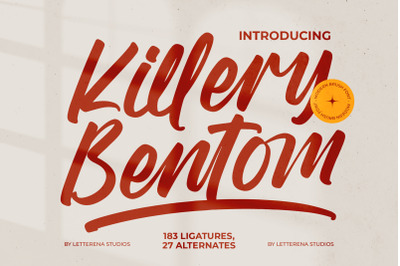 Killery Bentom - Modern Brush Font