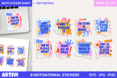 Motivational Sticker Bundle | Inspirational Planner Stickers