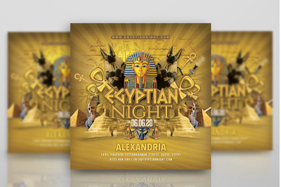 Egyptian Night Party Flyer