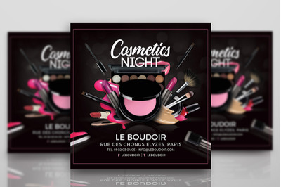 Cosmetic Night Shop Presentation Flyer