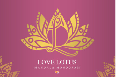 Love Lotus Mandala Monogram