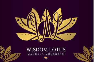 Wisdom Lotus Mandala Monogram