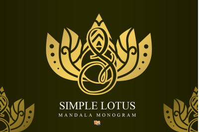 Simple Lotus Mandala Monogram