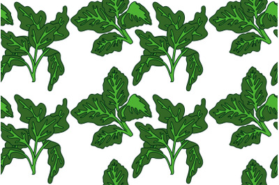 Botanical abstract seamless pattern with tropical leaves vector