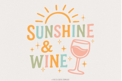 Sunshine and Wine Png, Drinking png, Summer Wine Lovers png, png Files
