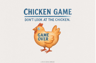 Chicken Game png, Funny Chicken png, Game Over png, Chicken Meme, Hen