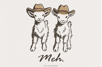 Goat Png, Goat Lover Png, Western Png, Cowboy Png, Funny Goat Png, Far